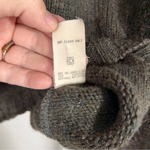 Vintage Woolrich Men's Gray Striped Wool Sweater Sz M Outdoors Hiking Cabincore - Picture 8 of 12